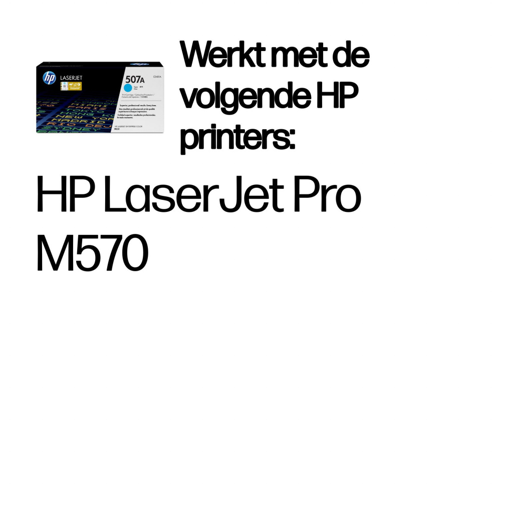 HP 507A originele cyaan LaserJet tonercartridge - Afbeelding 2