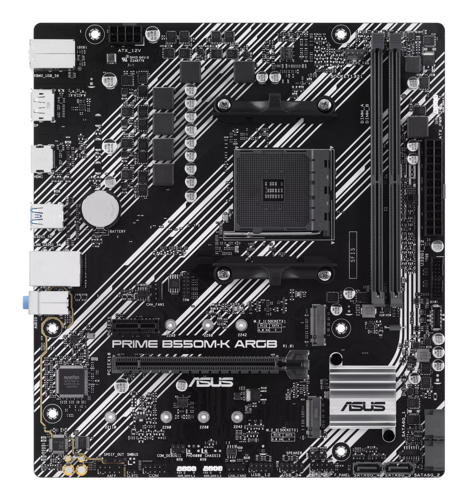 ASUS PRIME B550M-K ARGB AMD B550 Socket AM4 micro ATX - Afbeelding 2