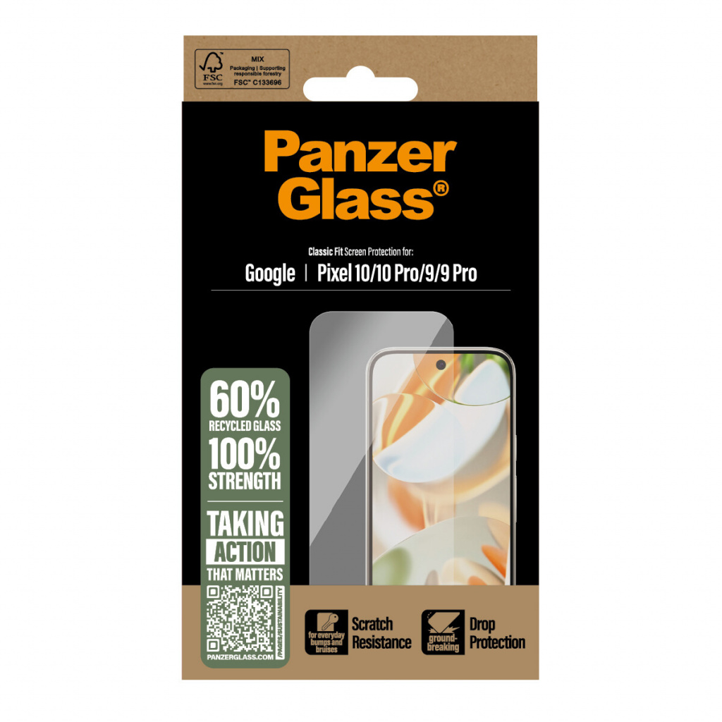 PanzerGlass ® Screen Protector Google Pixel 10 | 10 Pro 5G | 9 5G | 9 Pro 5G | Classic Fit Doorzichtige schermbeschermer 1 stuk( - Afbeelding 3