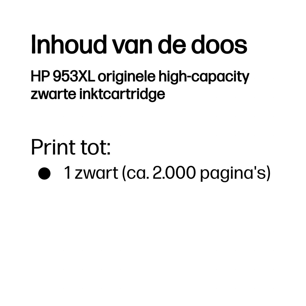 HP 953XL originele high-capacity zwarte inktcartridge - Afbeelding 3