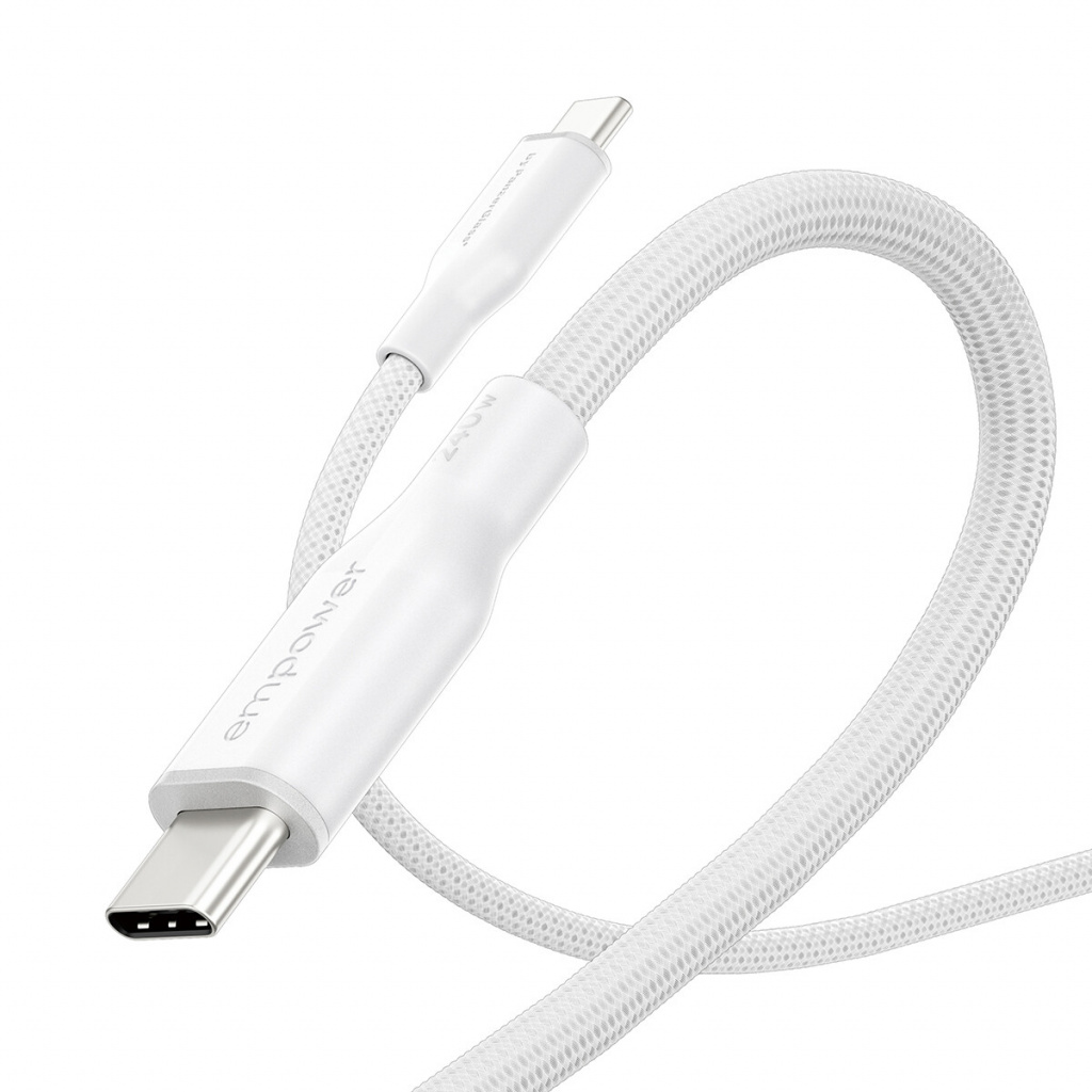 PanzerGlass empower™ by ® Racing 240W USB-C to USB-C Cable | USB 2.0 | 1.2M | Silver White USB-kabel Wit - Afbeelding 6