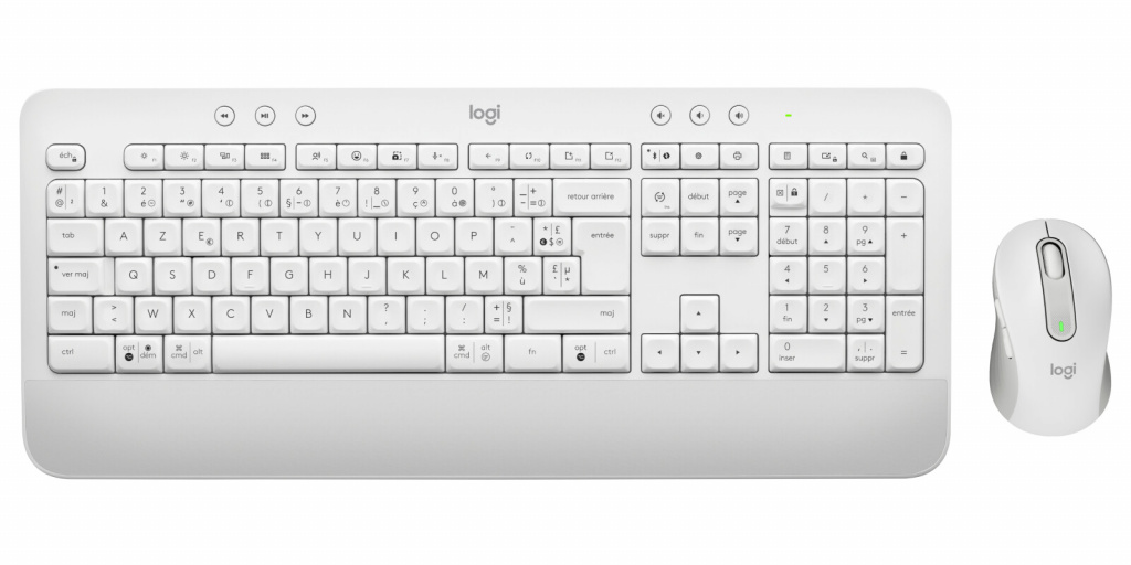 Logitech 920-011023 toetsenbord Inclusief muis Kantoor Bluetooth AZERTY Frans Wit
