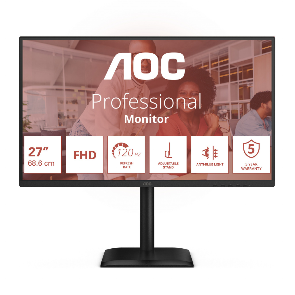 AOC 27E4U computer monitor 68,6 cm (27") 1920 x 1080 Pixels Full HD LED Zwart - Afbeelding 2