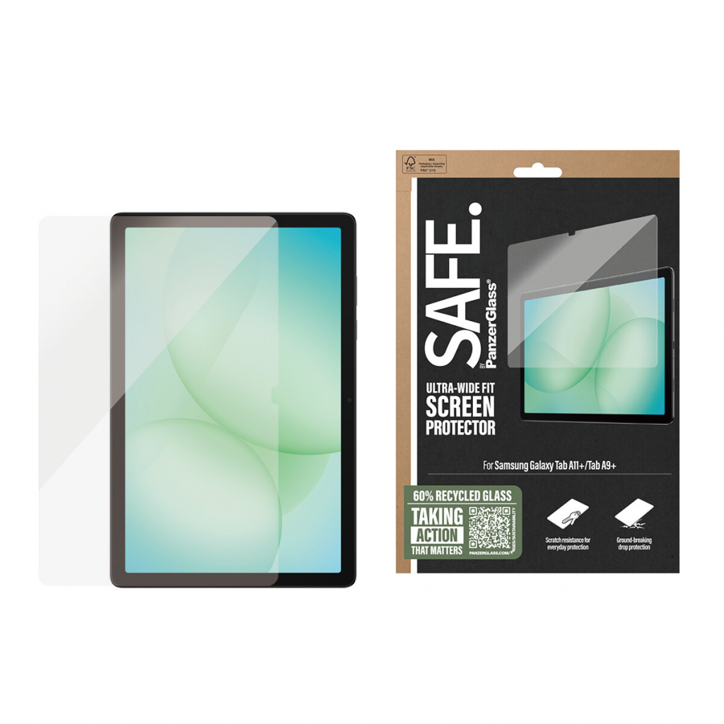 PanzerGlass SAFE. by ® Screen Protector Samsung Galaxy Tab A11+ | Tab A9+ | Ultra-Wide Fit Doorzichtige schermbeschermer 1 stuk( - Afbeelding 2