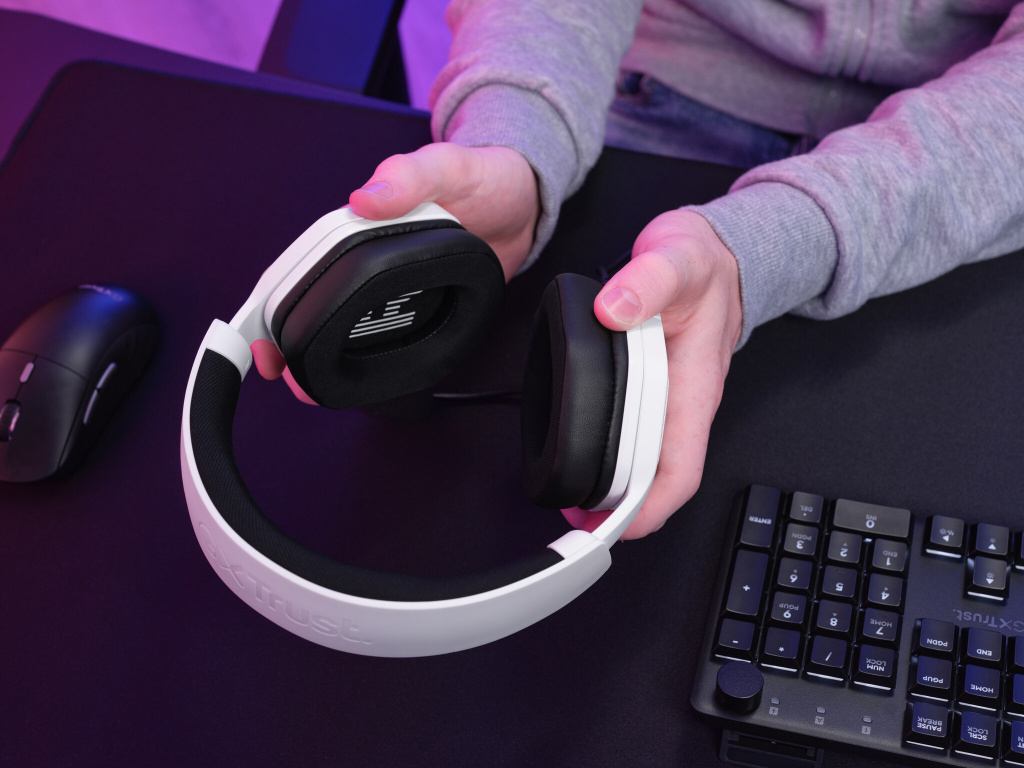 Trust GXT 492W Carus Gaming Headset - Bedrade gamingheadset – Afneembare microfoon – Over-ear ontwerp – Wit - Afbeelding 11