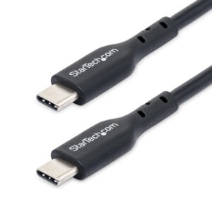 StarTech.com 1m USB-C Laadkabel, 2 Pack, USB C Kabel, USB 2.0 Type-C Laptop Oplaadkabel, 60W 3A Power Delivery, TPE Mantel, USB-
