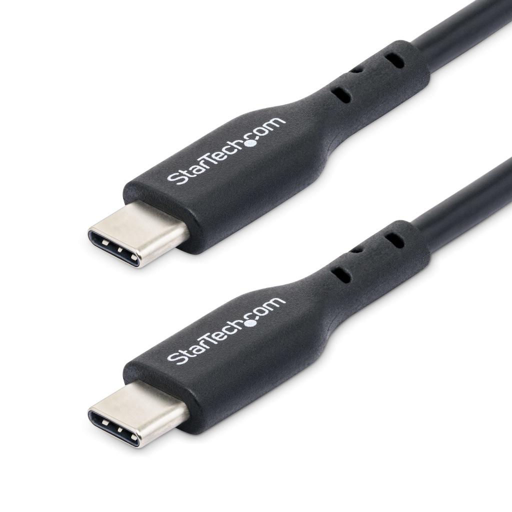 StarTech.com 1m USB-C Laadkabel, 2 Pack, USB C Kabel, USB 2.0 Type-C Laptop Oplaadkabel, 60W 3A Power Delivery, TPE Mantel, USB