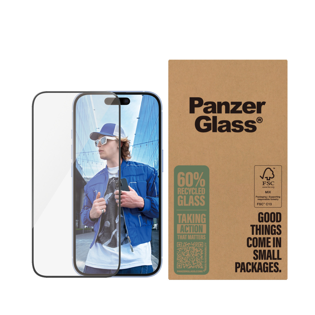 PanzerGlass ® Screen Protector iPhone 16 | 15 | Ultra-Wide Fit | Bulk Doorzichtige schermbeschermer Apple 50 stuk(s) - Afbeelding 2