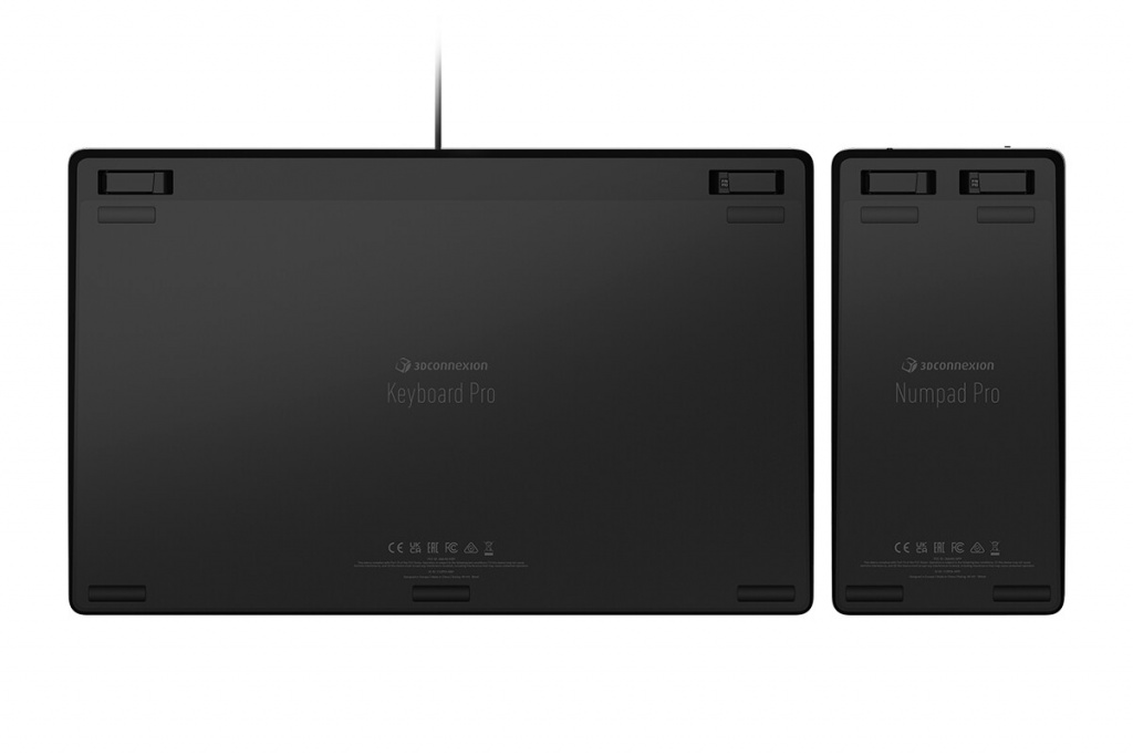 3Dconnexion Keyboard Pro with Numpad toetsenbord Kantoor USB + RF Wireless + Bluetooth QWERTY US International Zwart - Afbeelding 3