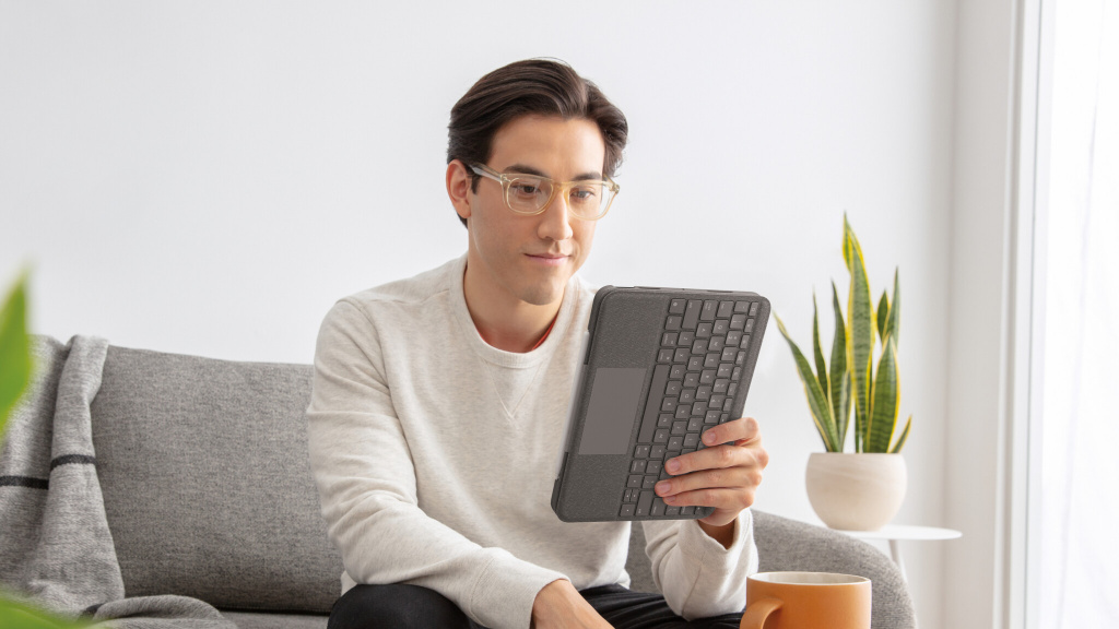 Logitech Folio Touch QWERTY Scandinavisch Smart Connector Grijs - Afbeelding 9