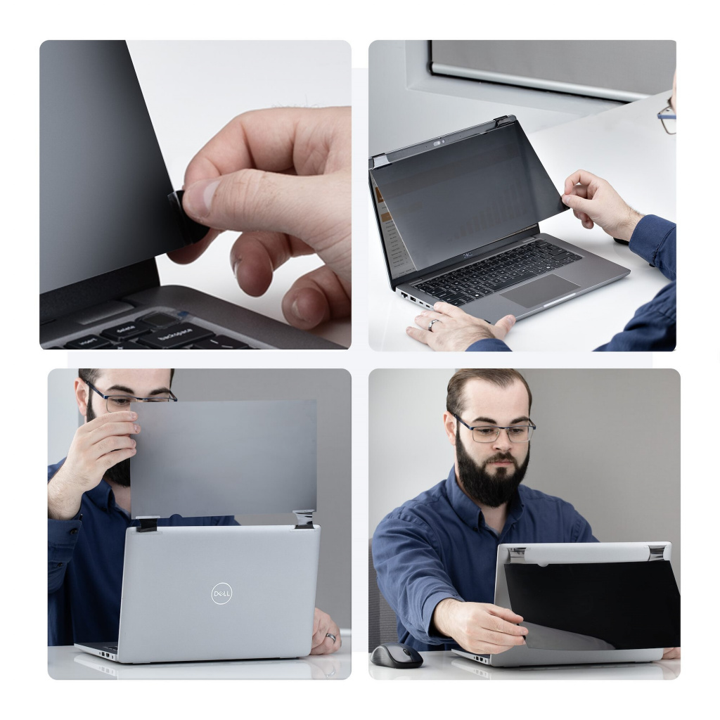 StarTech.com 13.3 inch 16:10 Heldere Privacy Filter met Touch, Omklapbaar, 75% Lichtdoorlatendheid, Anti-Glans Privacy Filter, + - Afbeelding 4