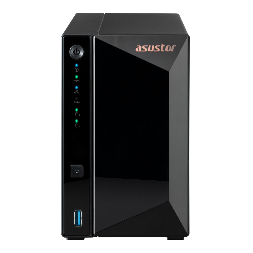 Asustor DRIVESTOR 2 Pro Gen2 AS3302T v2 NAS Realtek RTD1619B 2 GB DDR4 ADM Zwart