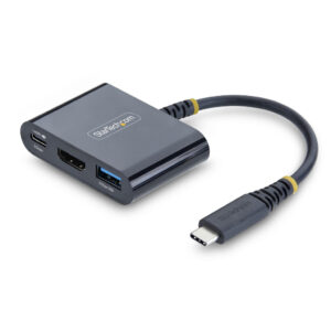 StarTech.com USB-C naar HDMI Multiport Adapter met 140W PD Charging, 4K 60Hz HDMI, USB 5Gbps Hub, Mini Dock voor MacBook / Dell