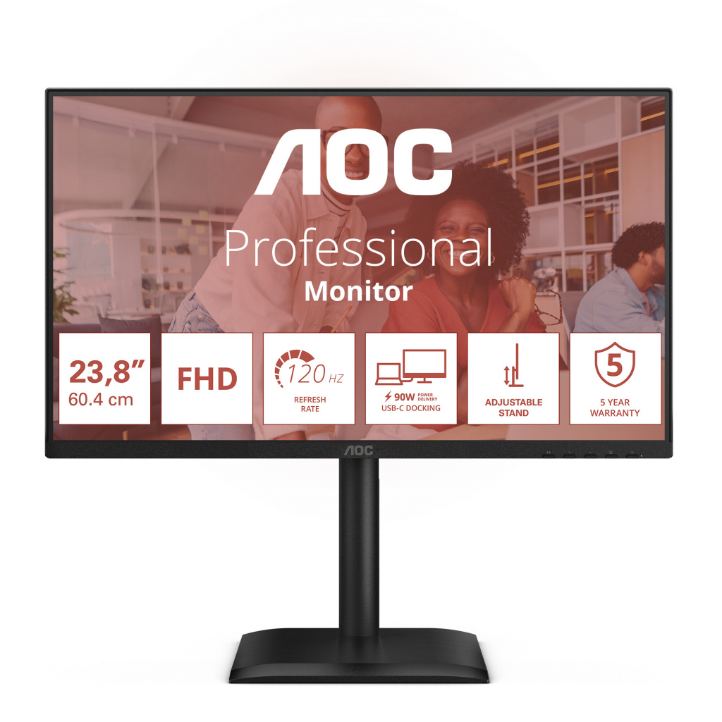 AOC E4 24E4CV computer monitor 60,5 cm (23.8") 1920 x 1080 Pixels Full HD LED Zwart - Afbeelding 21