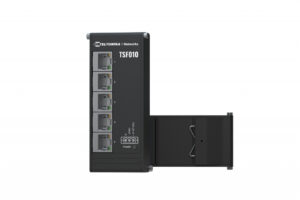 Teltonika NETWORKS TSF010 Flat Ethernet Switch Unmanaged Fast Ethernet (10/100) DIN rail Zwart
