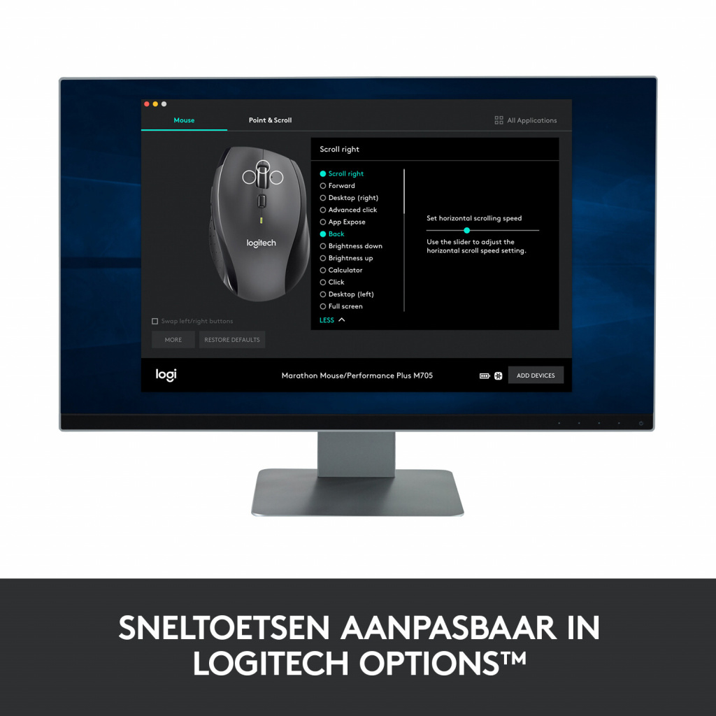 Logitech Customizable Mouse M705 muis Kantoor Rechtshandig RF Draadloos Optisch 1000 DPI - Afbeelding 10