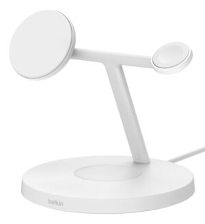 Belkin BoostCharge Pro Hoofdtelefoons, Smartphone, Smartwatch Wit USB Draadloos opladen Snel opladen Binnen
