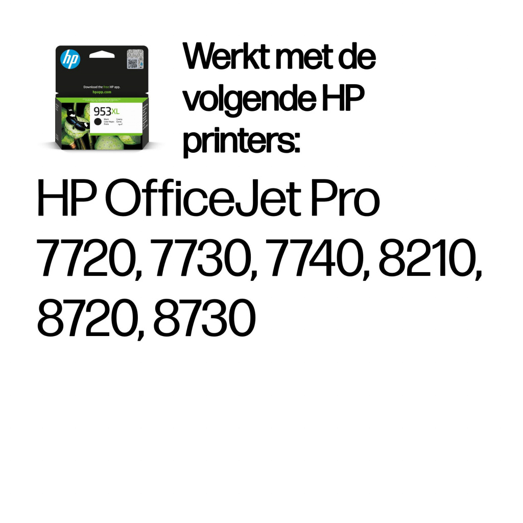 HP 953XL originele high-capacity zwarte inktcartridge - Afbeelding 2