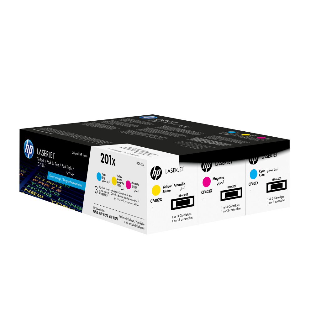 HP 201X originele high-capacity cyaan/magenta/gele LaserJet tonercartridges, 3-pack - Afbeelding 4