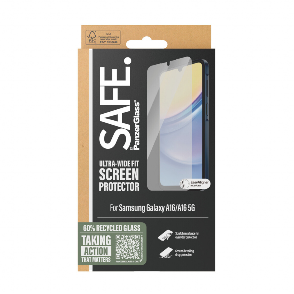 PanzerGlass SAFE. by ® Screen Protector Samsung Galaxy A16 | A16 5G | Ultra-Wide Fit Doorzichtige schermbeschermer 1 stuk(s) - Afbeelding 3