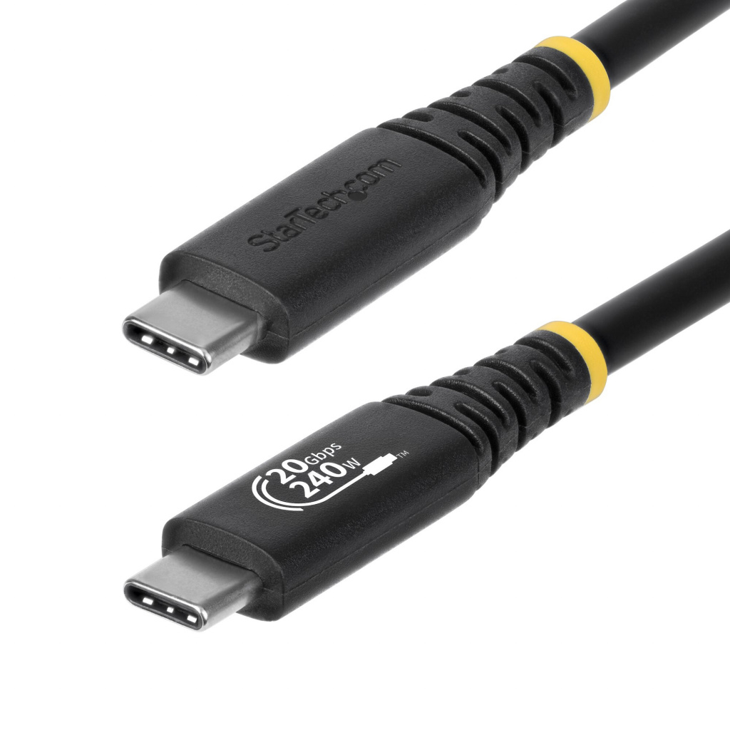 StarTech.com 2m USB4 Kabel, 20Gbps, USB-IF Gecertificeerde USB-C Kabel, 240W PD EPR, 4K 120Hz DP 1.4, TPE Mantel, USB Type-C Ka