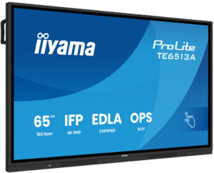 iiyama TE6513A-B2AG beeldkrant Interactief flatscreen 163,8 cm (64.5") Wifi 500 cd/m² 4K Ultra HD Zwart Touchscreen Type process