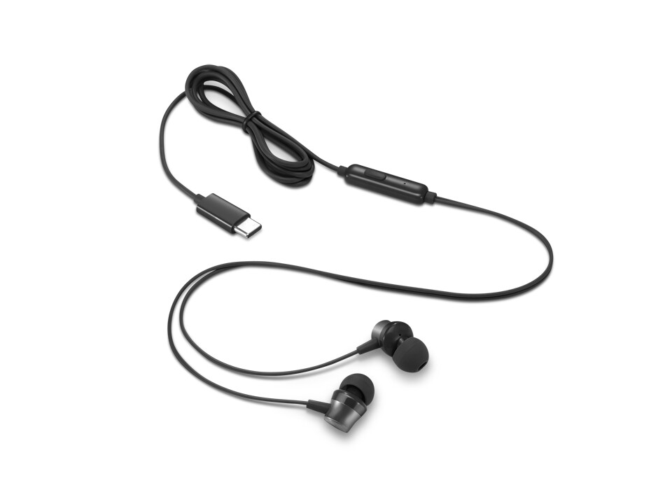 Lenovo 4XD1J77351 hoofdtelefoon/headset Bedraad In-ear Kantoor/callcenter USB Type-C Zwart - Afbeelding 2