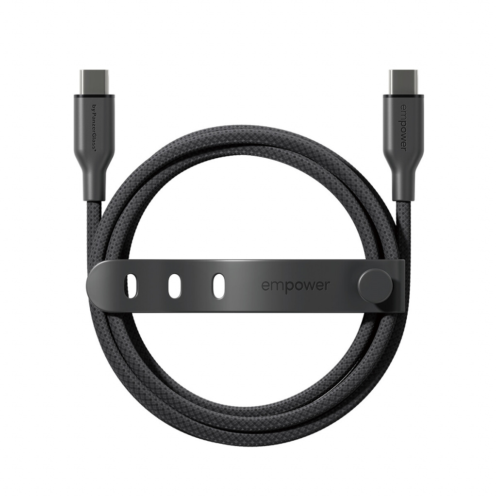 PanzerGlass empower™ by ® Racing 60W USB-C to USB-C Cable | USB 2.0 | 2M | Space Black USB-kabel Zwart - Afbeelding 4