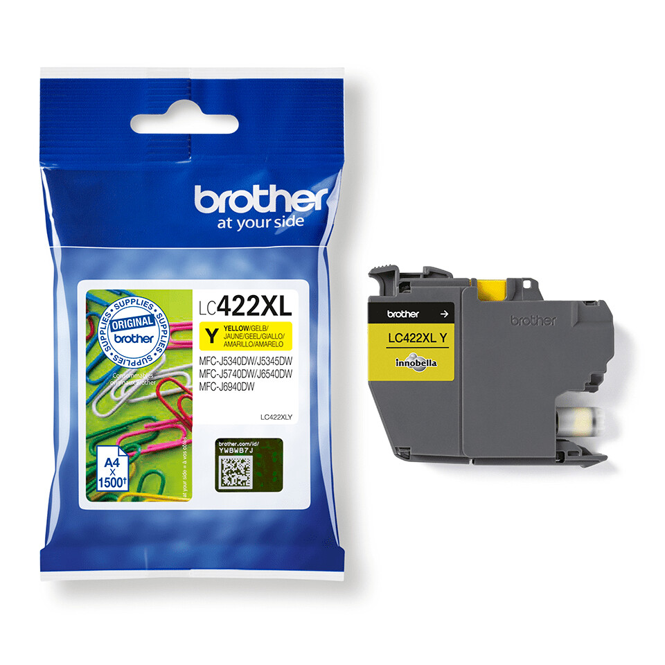 Brother LC-422XLY inktcartridge 1 stuk(s) Origineel Geel - Afbeelding 2