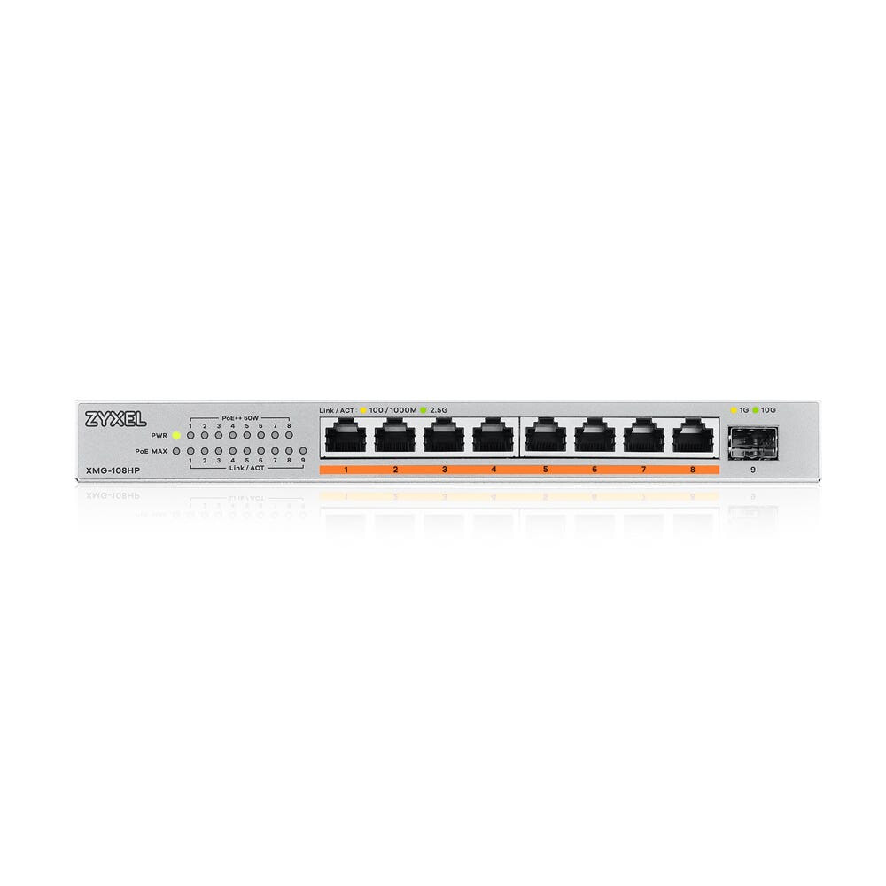 Zyxel XMG-108HP Unmanaged 2.5G Ethernet (100/1000/2500) Power over Ethernet (PoE) - Afbeelding 2