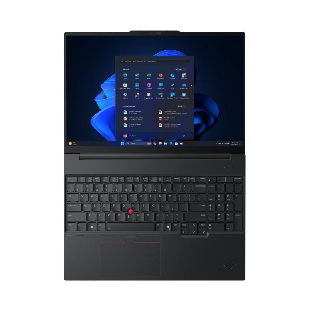 Lenovo ThinkPad E16 Gen 3 (Intel) Copilot+ PC Intel Core Ultra 7 258V Laptop 40,6 cm (16") WUXGA 32 GB LPDDR5x-SDRAM 1 TB SSD Wi - Afbeelding 6