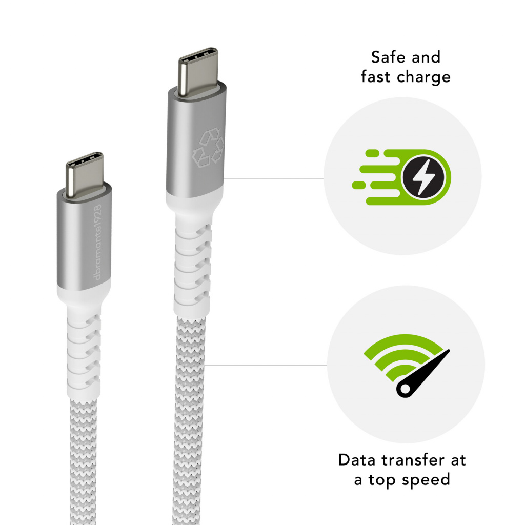 dbramante1928 CB12CCGR7116 USB-kabel USB 2.0 1,2 m USB C 0,48 Gbit/s Wit - Afbeelding 4