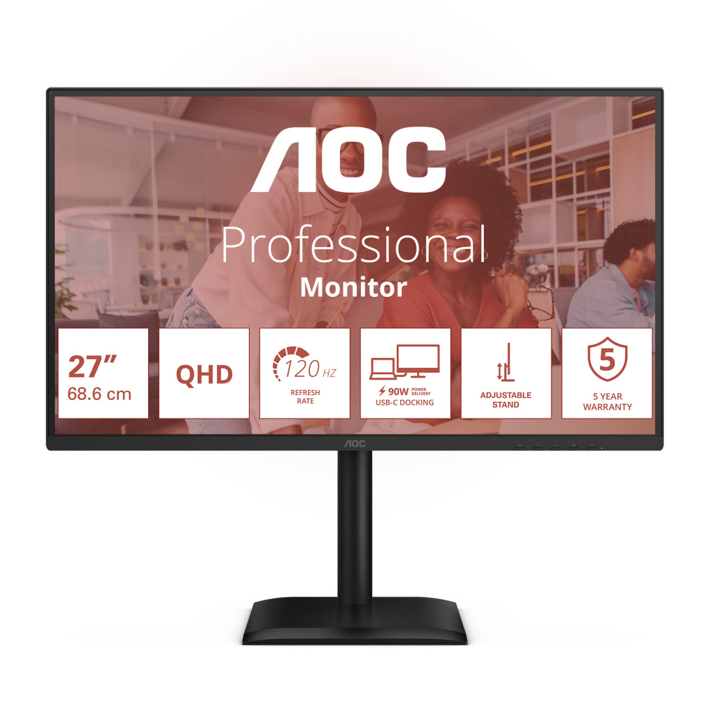 AOC E4 Q27E4CV computer monitor 68,6 cm (27") 2560 x 1440 Pixels Quad HD LED Zwart - Afbeelding 21