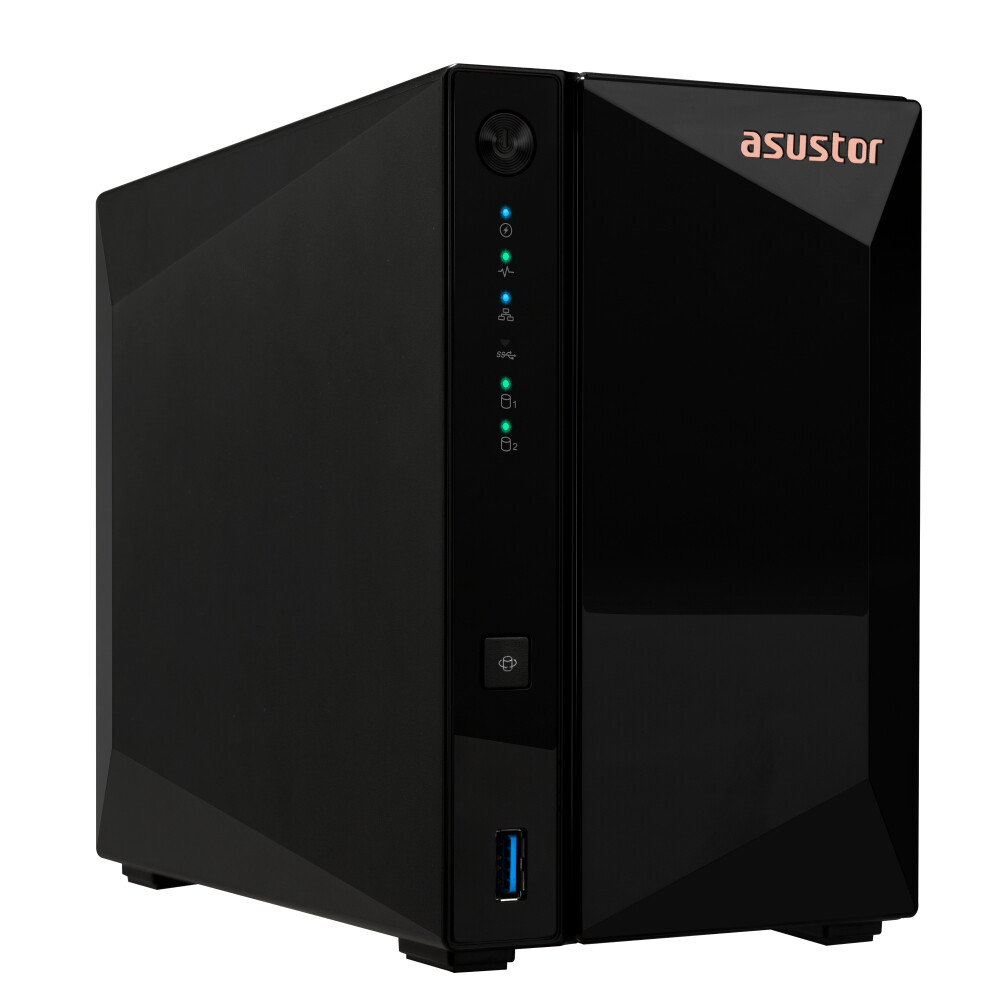Asustor DRIVESTOR 2 Pro Gen2 AS3302T v2 NAS Realtek RTD1619B 2 GB DDR4 ADM Zwart - Afbeelding 2