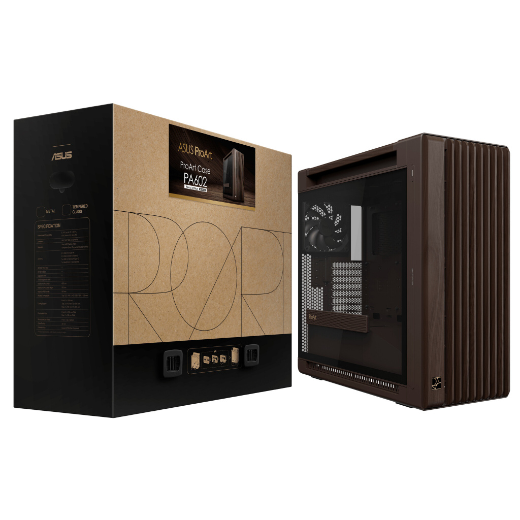 ASUS ProArt PA602 Wood Edition Retro Brown - Tempered Glass Panel Midi Tower Bruin - Afbeelding 19