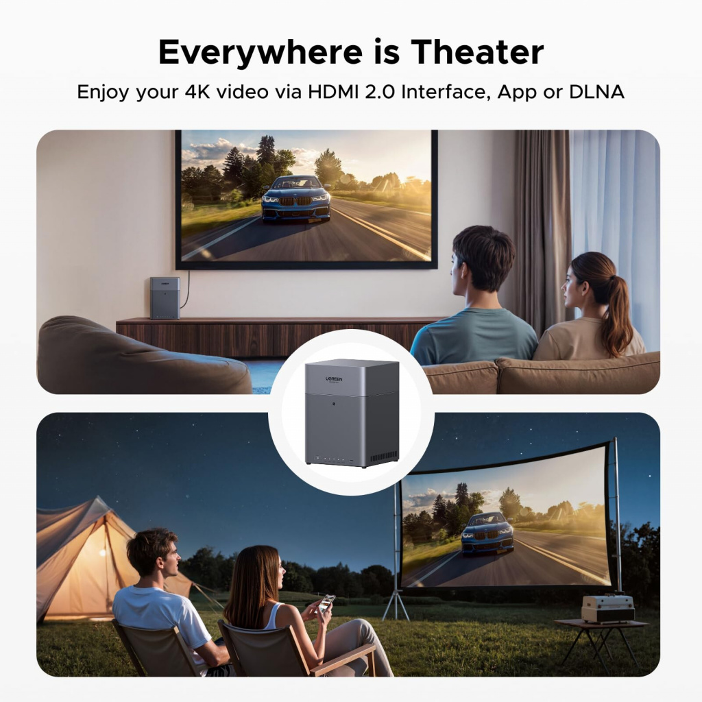 Ugreen DH4300 Plus NAS Mini Tower 8 GB LPPDDR4X UGOS Pro Grijs - Afbeelding 7