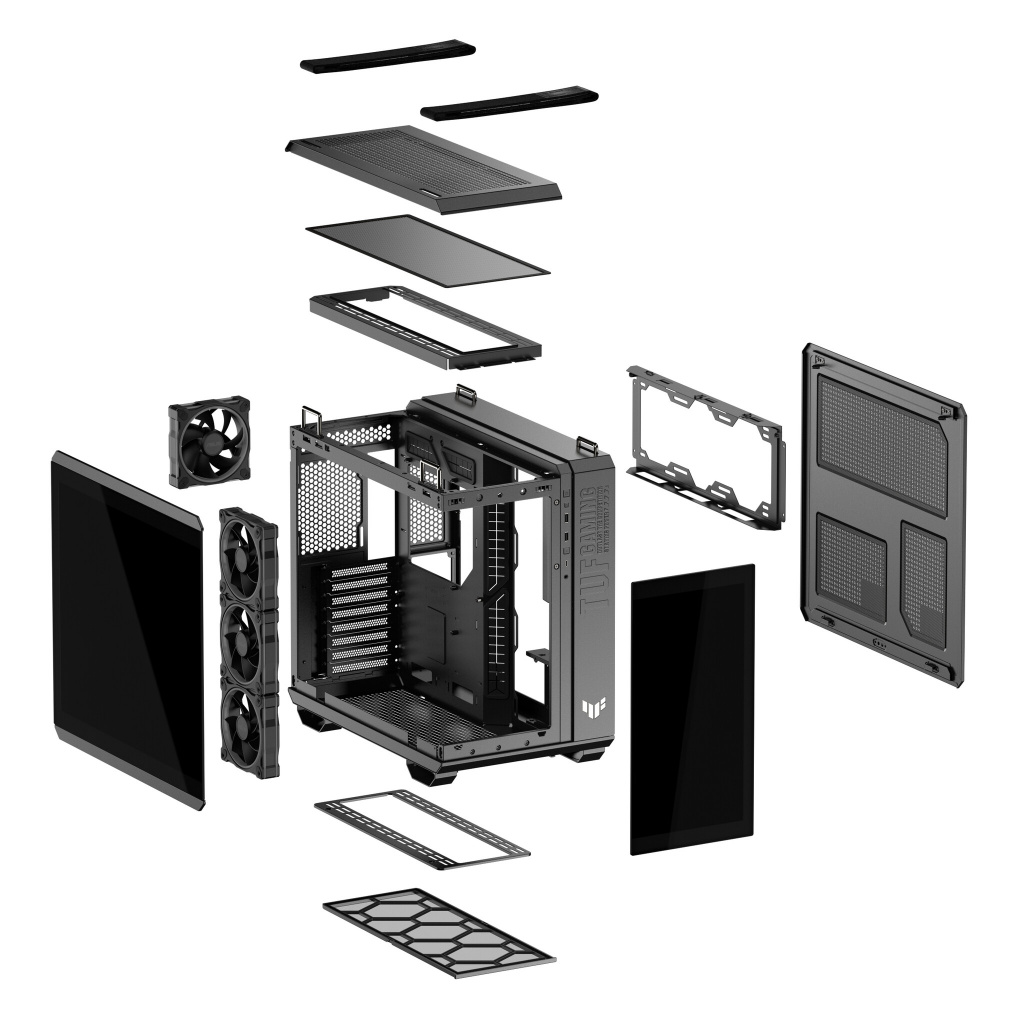 ASUS TUF GAMING GT502 Horizon TG ARGB Black Midi Tower Zwart - Afbeelding 19