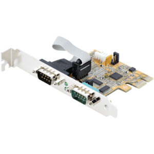 StarTech.com 2 Port PCI Express RS232 Seriële Kaart, PCIe RS232 Serial Host Controller Kaart, PCIe naar Serial DB9 Adapter Kaart