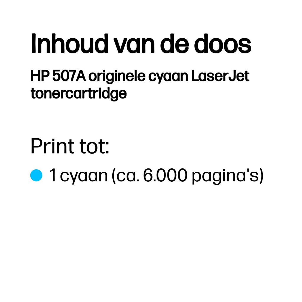 HP 507A originele cyaan LaserJet tonercartridge - Afbeelding 3