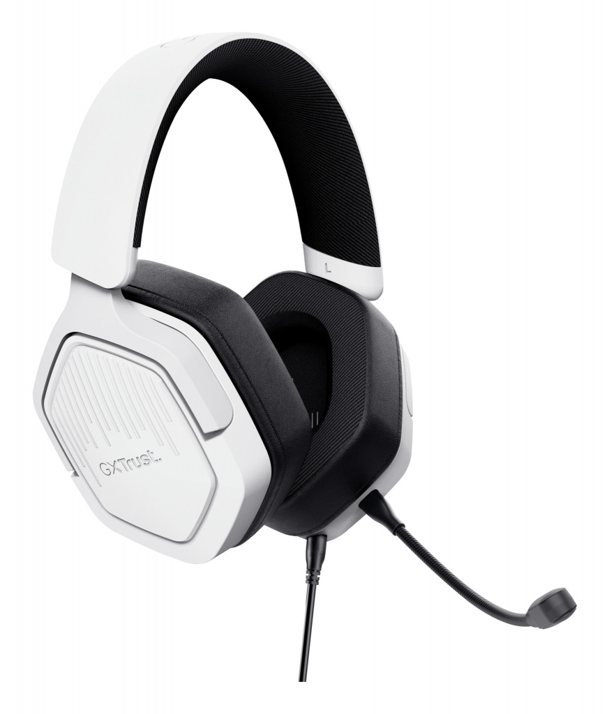 Trust GXT 492W Carus Gaming Headset - Bedrade gamingheadset – Afneembare microfoon – Over-ear ontwerp – Wit - Afbeelding 2