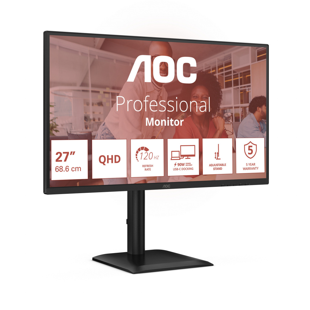AOC E4 Q27E4CV computer monitor 68,6 cm (27") 2560 x 1440 Pixels Quad HD LED Zwart - Afbeelding 22