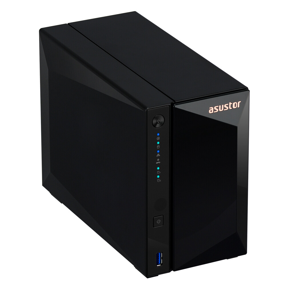Asustor DRIVESTOR 2 Pro Gen2 AS3302T v2 NAS Realtek RTD1619B 2 GB DDR4 ADM Zwart - Afbeelding 3