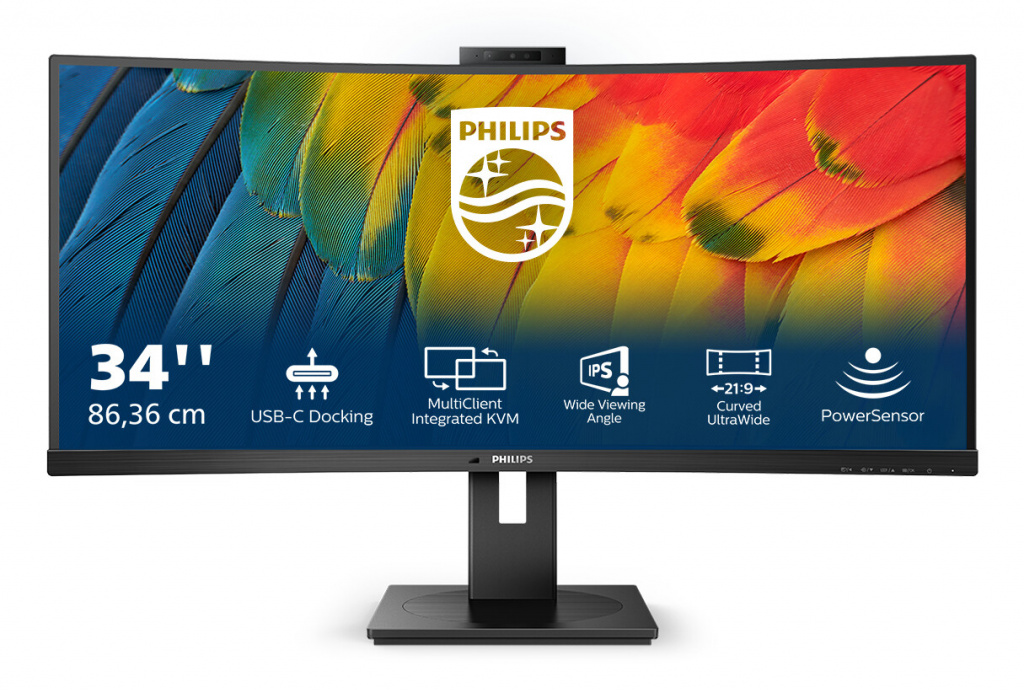 Philips 5000 series 34B1U5600CH/00 computer monitor 86,4 cm (34") 3440 x 1440 Pixels Wide Quad HD LCD Zwart - Afbeelding 2