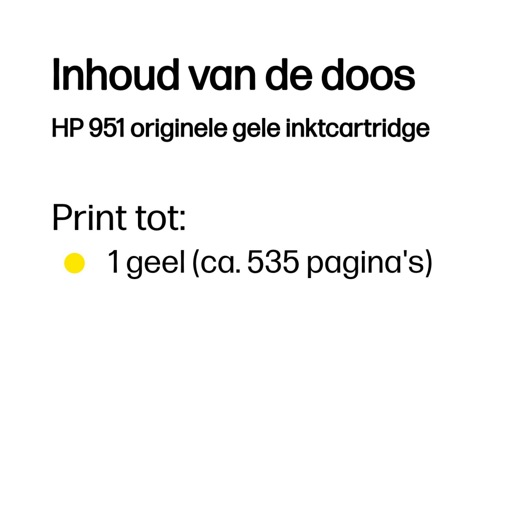 HP 951 originele gele inktcartridge - Afbeelding 3