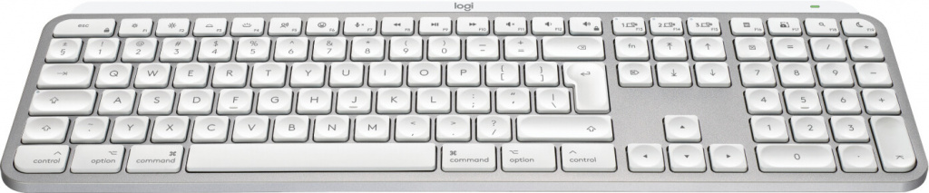 Logitech Master MX Keys S for Mac toetsenbord Kantoor RF-draadloos + Bluetooth QWERTY US International Aluminium, Wit - Afbeelding 2