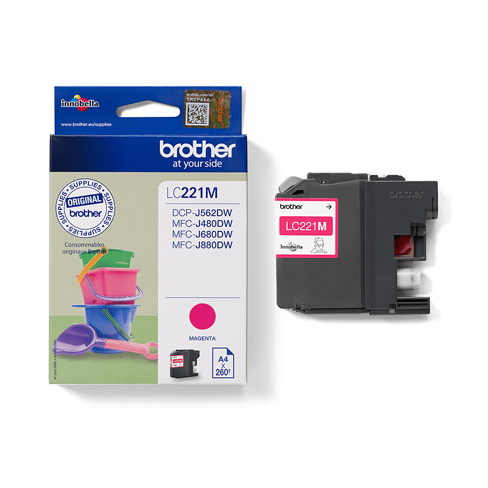 Brother LC221M inktcartridge 1 stuk(s) Origineel Magenta - Afbeelding 3