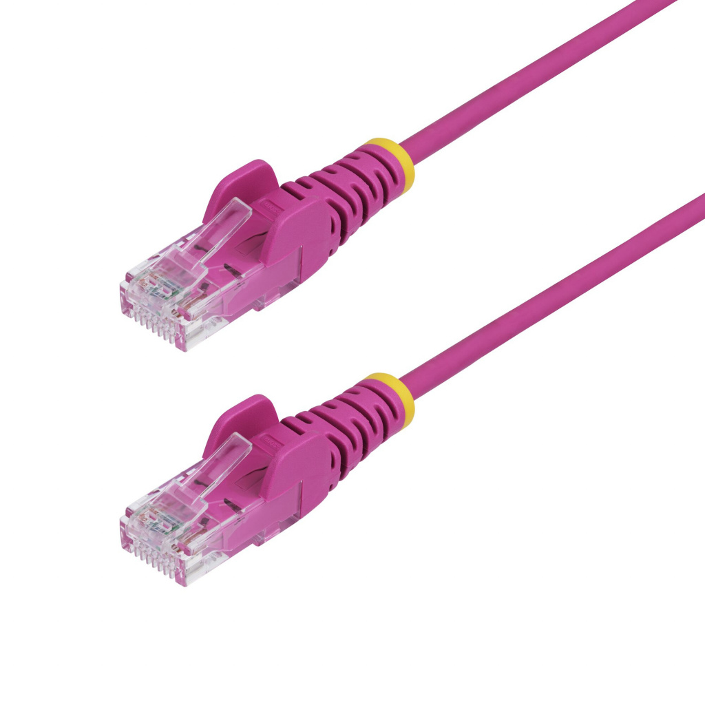 StarTech.com 1,5m Dunne CAT6 Ethernet Kabel, Roze, Snagless, 100W PoE, UTP, LSZH, 28AWG Pure Koperdraad, Slim RJ45 Netwerk Patch