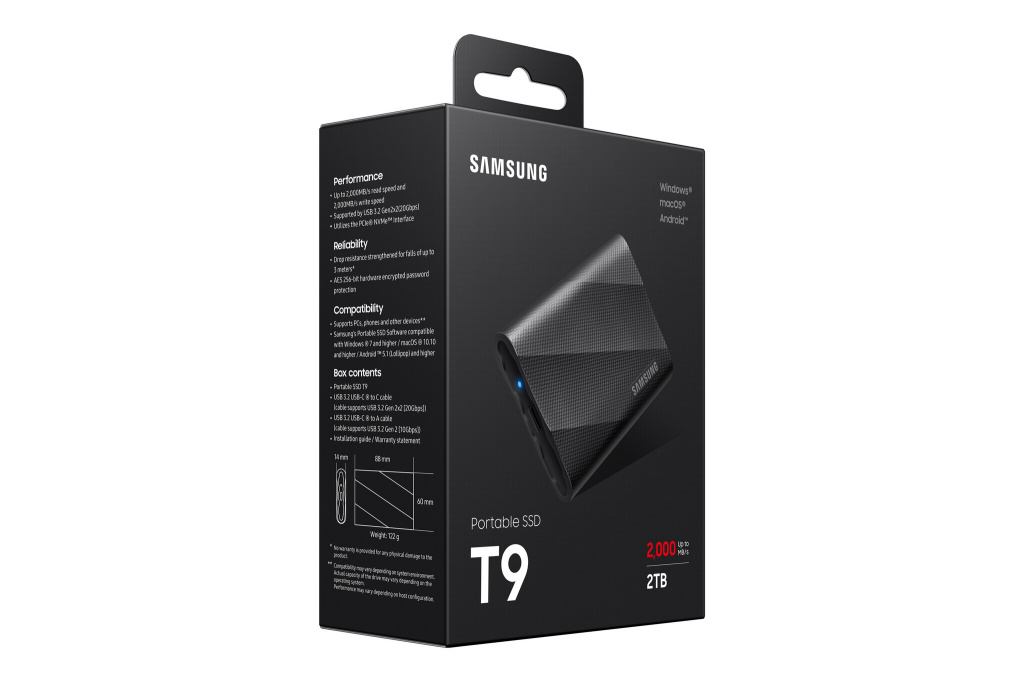 Samsung MU-PG2T0B 2 TB USB Type-C 3.2 Gen 2 (3.1 Gen 2) Zwart - Afbeelding 6