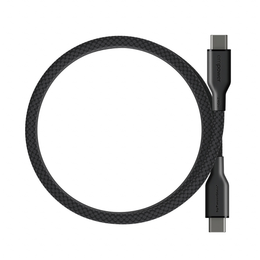 PanzerGlass empower™ by ® Magnetic 240W USB-C to USB-C Cable | USB 2.0 | 1.5M | Space Black USB-kabel 1,5 m Transparant - Afbeelding 4
