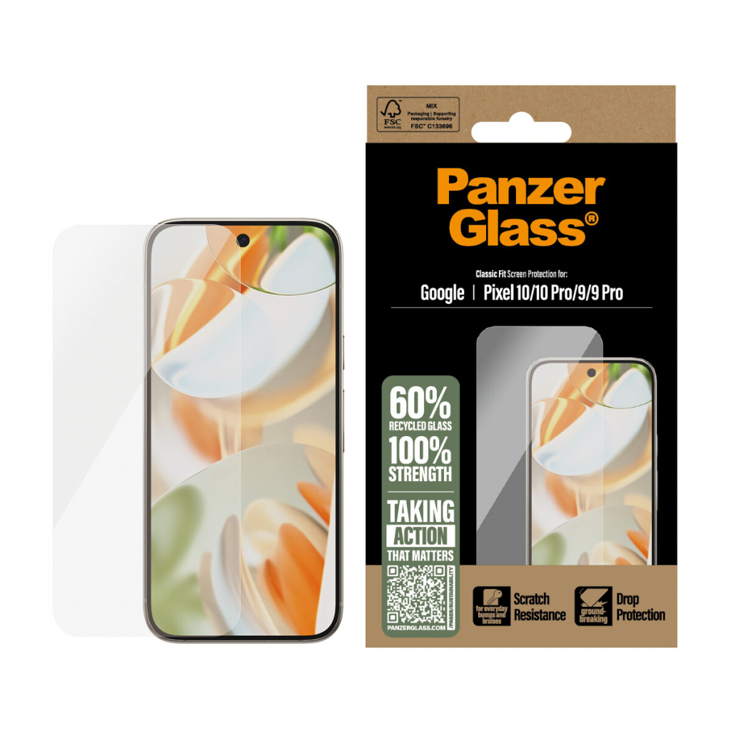 PanzerGlass ® Screen Protector Google Pixel 10 | 10 Pro 5G | 9 5G | 9 Pro 5G | Classic Fit Doorzichtige schermbeschermer 1 stuk( - Afbeelding 2